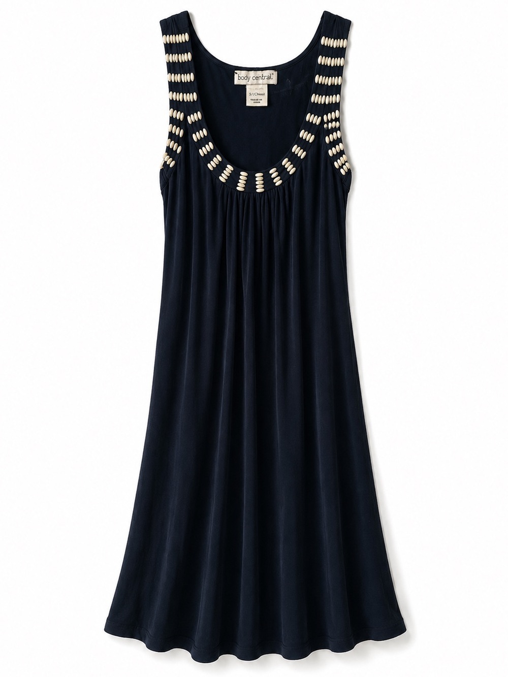 Body Central Black Studded Embellished Sleeveless Midi Dress S